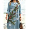Autumn and winter women's long-sleeved casual dress