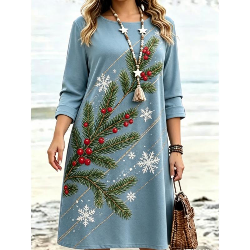 Autumn and winter women's long-sleeved casual dress