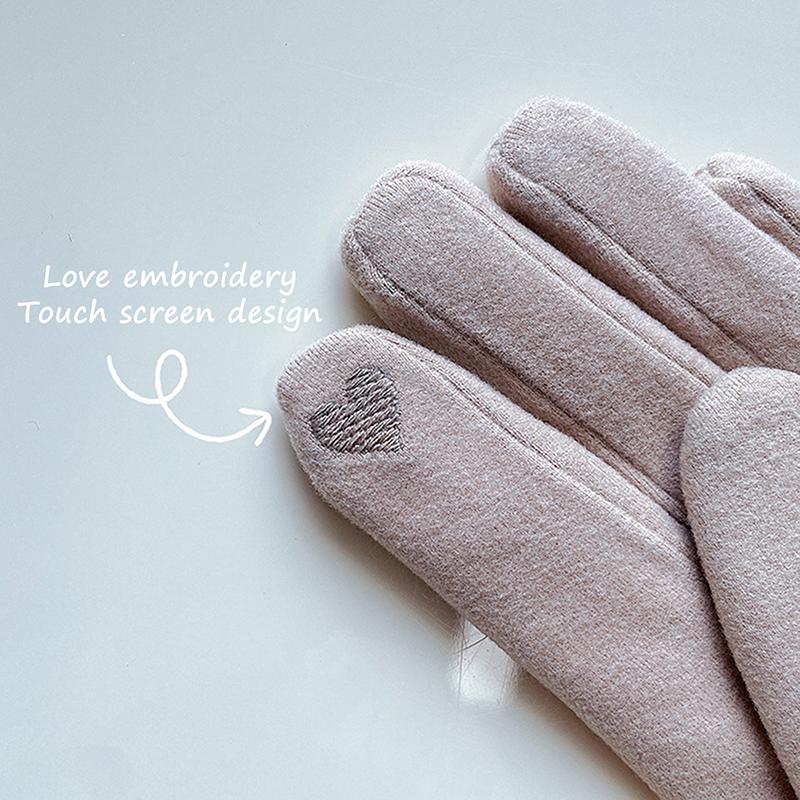 2025 Sports Cycling Gloves Womens Winter Warm Gloves Outdoor Thickened Windproof Cold Resistant Touch Screen Mittens