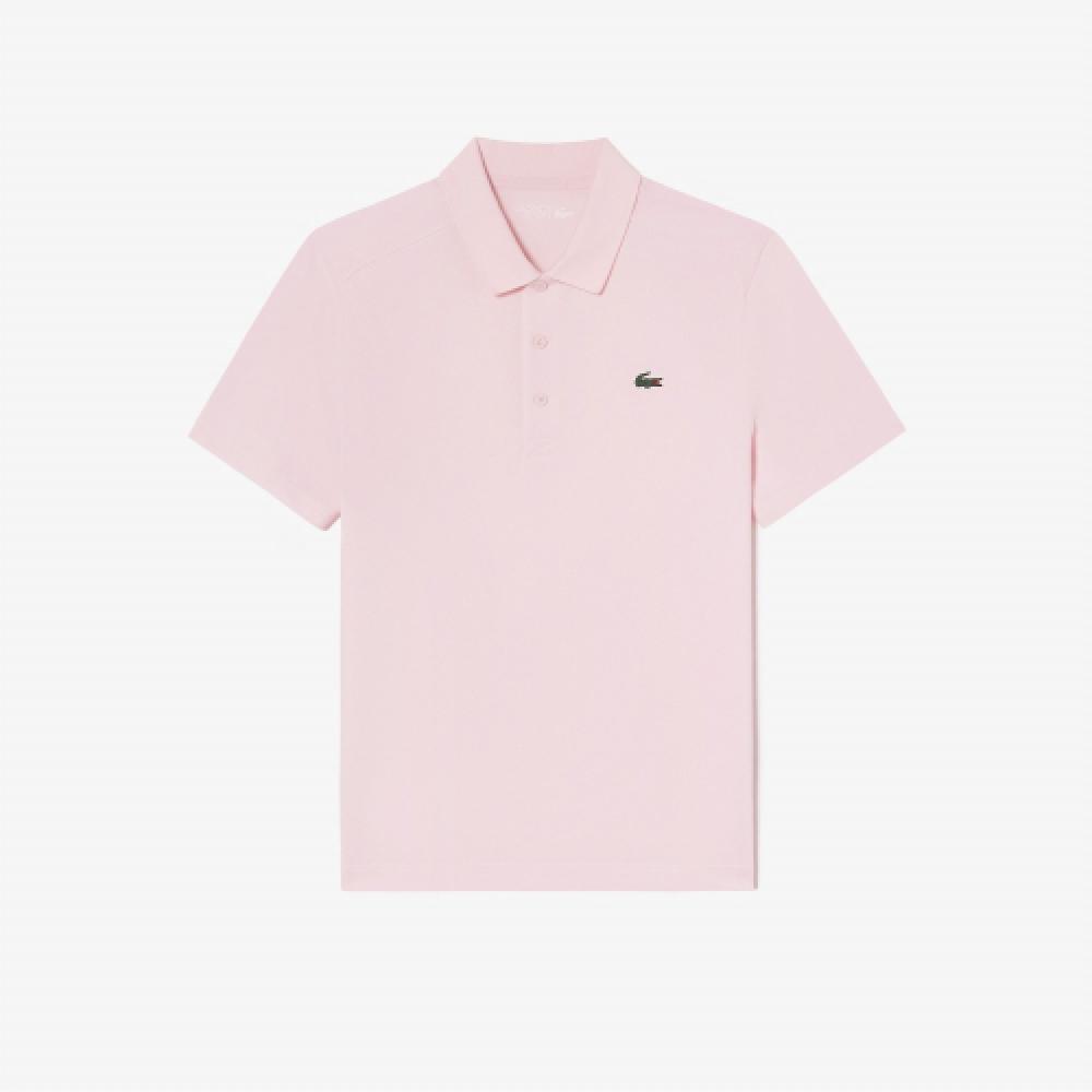 

LACOSTE Мужская однотонная рубашка-поло с короткими рукавами для гольфа [светло-розовый]