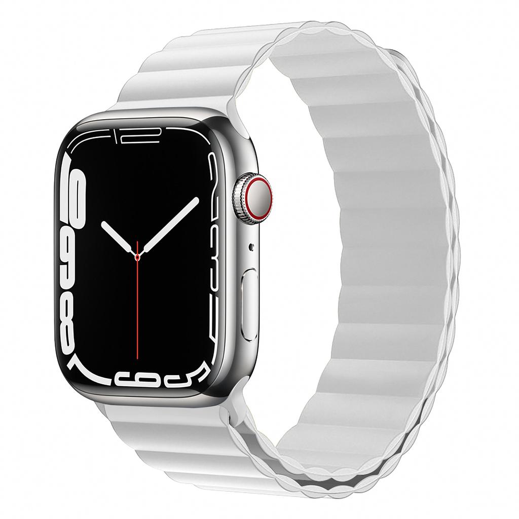 Magnetic loop strap For Apple watch ultra 3 band 44mm 40mm 45mm 41mm 42 49mm 46mm Silicone Bracelet iWatch series se 7 8 9 2 10