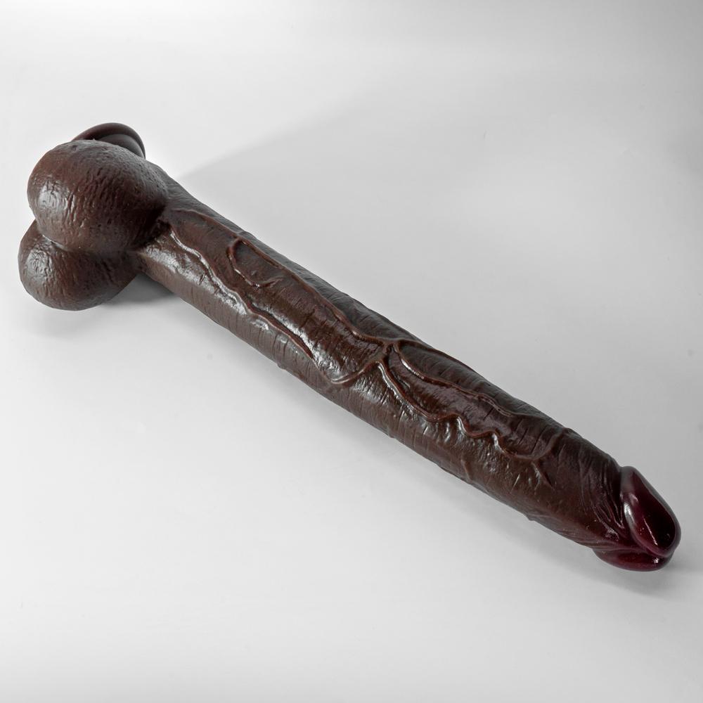 Black Giant Super Soft Super Long Dildo Anal Plug Female Dildo Female Manual Masturbator Adult Sex Toys