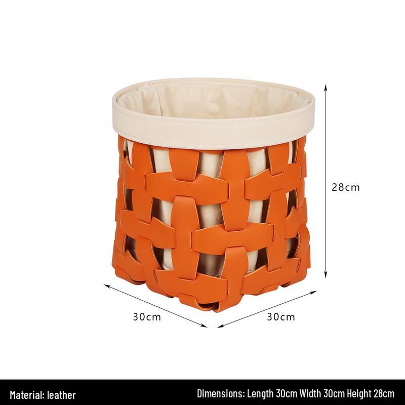 Modern Leather Laundry Hamper