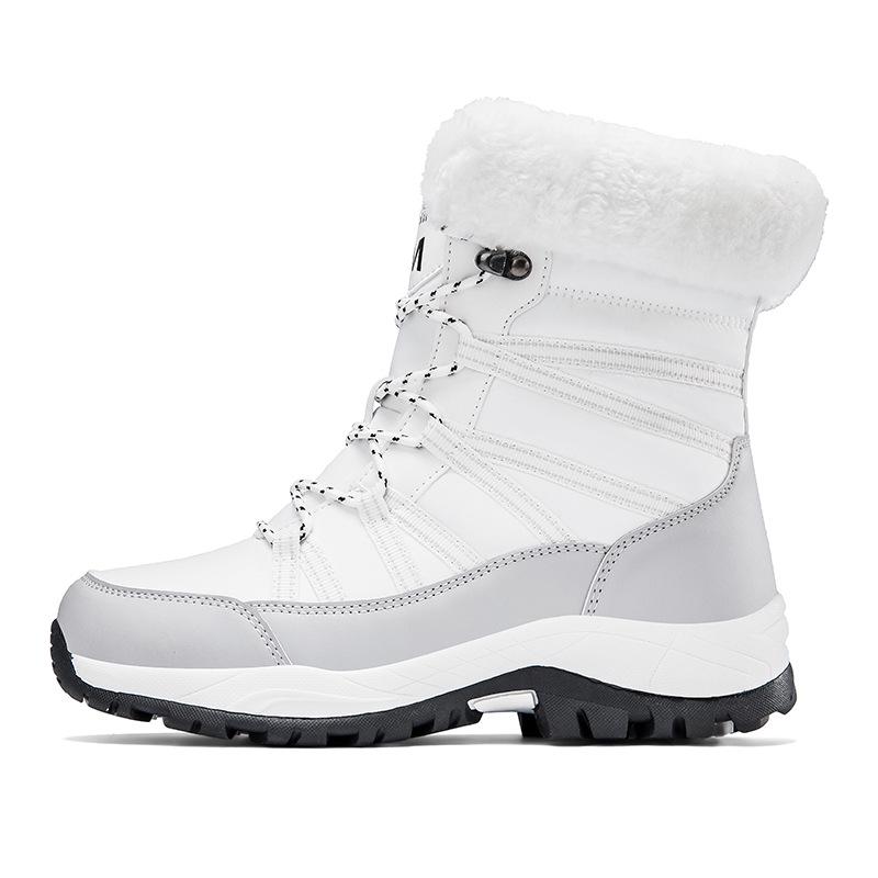 Plus-Size Women's Waterproof Winter Snow Boots, Warm Fleece-Lined, Long Tube Design, Outdoor Sports Fashion.