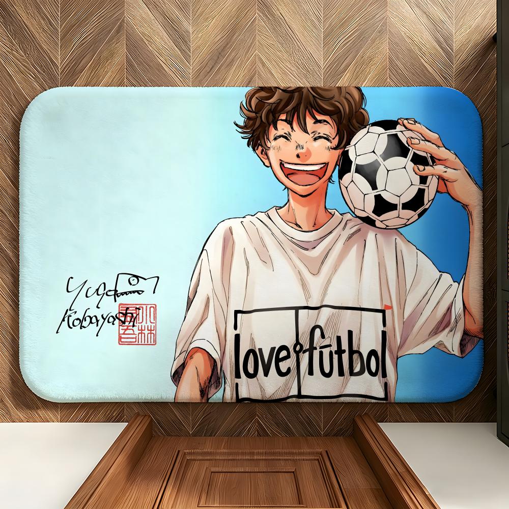 Anime A-Ao A-Ashi Fußmatte Weiche Flanell-Fußmatte Geeignet für Eingangsbereiche, Wohnzimmer, Schlafzimmer und Badezimmer