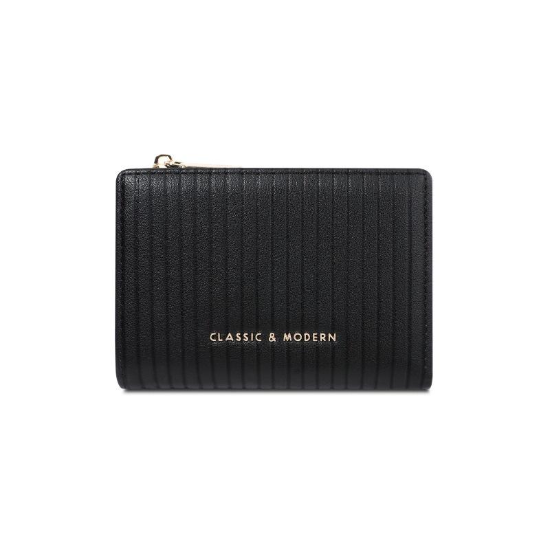 New Solid Color Fashion Bar Embossed Women's Wallet, High Quality Short Women's Wallet