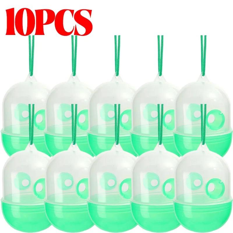 1-10PCS Reusable Fly Trap Hanging Wasp Hornet Catcher Plastic Insect Trap for Garden Orchard Farm Outdoor Pest Control