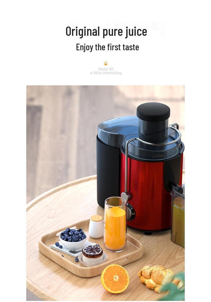 Large Caliber Household Juicer with Pulp Separator - Automatic Fresh Fruit & Vegetable Juice Machine
