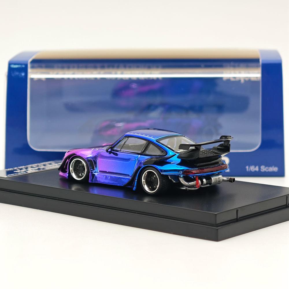 SW 1/64 for 993 Gradient Chrome Purple Diecast Models Car Toy Limited 499 Collection Auto Gift Toy Vehicle Models