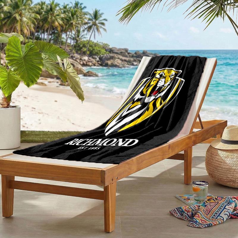 Richmond Tigers Fashion Beach Towel: Ideal for Summer Adventures Soft, Absorbent and Quick Drying Suitable for Swimming and Bathing