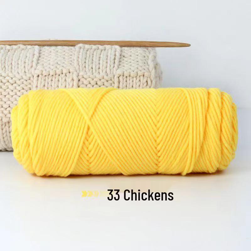 8-Strand Cotton Wool Yarn for Scarf DIY - Thick, Soft Thread with Silk Elements