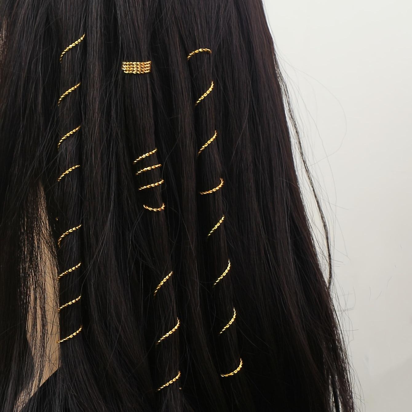 

pcTEUMSHEIN Explosive DIY Wig Braids Accessories Metal Geometric Winding Braids Hair Buckles золотой