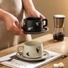 Creative Vintage Asuka Ceramic Coffee Cup Gift 250ml Teacup Tea Set Home Office Mug with Saucer Couple Water Mug Home Decoration