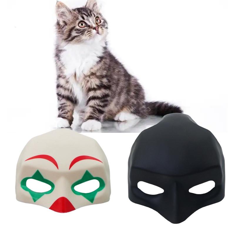 Cosplay Halloween Cat Mask With Diy Clown And Batman Design For Costume Parties And Pet Dress Up