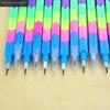 5Pcs/lot Creative Rainbow Stacker Swap Pencils Supplies for Kids Cute Office Stationery Free Sharpening Building Block Style
