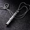Stainless Steel Mindfulness Pendant Meditation Tool Meditation Necklace Breathing Whistle  Couple