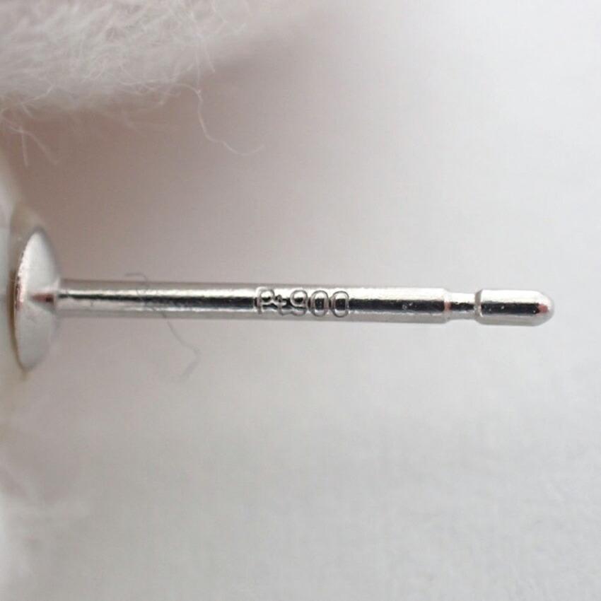 [New] Pt900 South Sea White Pearl (cream White Type) Earrings /g440-34