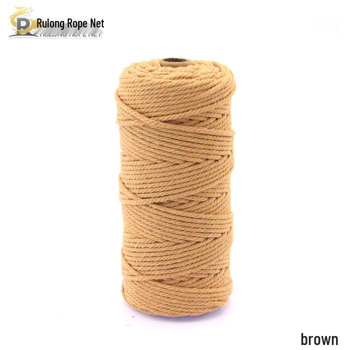 3mm Color Cotton Rope for DIY Handmade Tapestry, Weaving, and Drawstring Projects