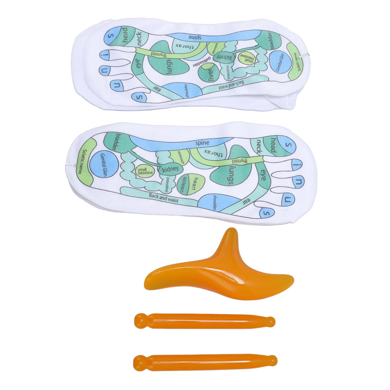 

2 Pairs Socks with Straight Sticks Trigger Point Tool High Elastic Cotton Soft Anti Slip Socks