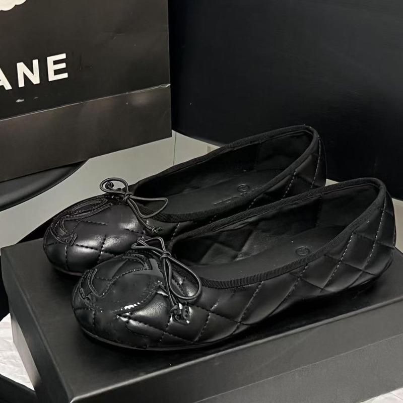 Xiaoxiang doppeltes C flache Sohle einzelne Schuhe Rautenmuster 2020 neu Sommer Ballerinas flache Öffnung flacher Boden hohe Platte