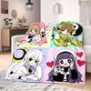 Cardcaptor Sakura Print Flannel Blanket, Cartoon Theme for Home Decor, All-season Bedding for Chairs, Travel Companion_LIAN