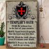 Arte de Pared de Metal Caballeros Templarios Decoración Medieval para Sala de Estar