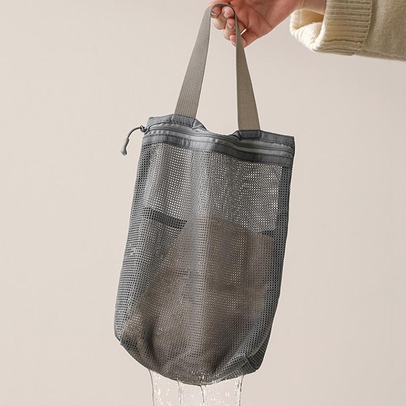 23X26Cm Portable Toiletry Bag With Handy Handle Large Capacity Mesh Toiletry Storage Bag Makeup Bag For Business Trips Travel