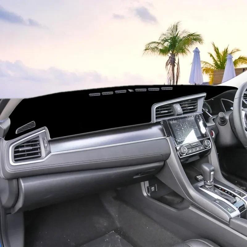 

Car Dashboard Cover Mat Pad For Honda Civic Tenth Generation Dashmat Avoid Light Pad Sun Shade Instrument Panel Carpets