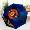 1 PC Automatic Folding Umbrella - Manchester United F Custom Name Pattern, Portable & Foldable Design with 8 Ribs, Christmas Birthday Gifts