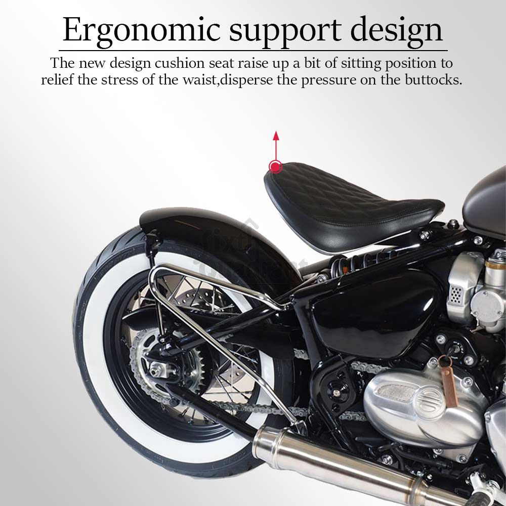 For Triumph Bonneville Bobber 2017 2018 2019 2020 2021 2022 2023 2024 2025 Black Front Seat Pad Cover Motorcycle Part Plastic