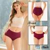 FINETOO 6PCS/SET Women Basic High Waist Striped Panties Cotton Breathable Daily Multi Color Set Butt Lifting Plus Size Comfort Underwear
