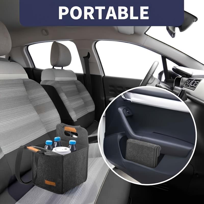 Dark Gray Portable Insulated Drink Carrier Foldable Cup Holder For Car Travel Delivery Coffee Beverage Outdoor Daily Storage