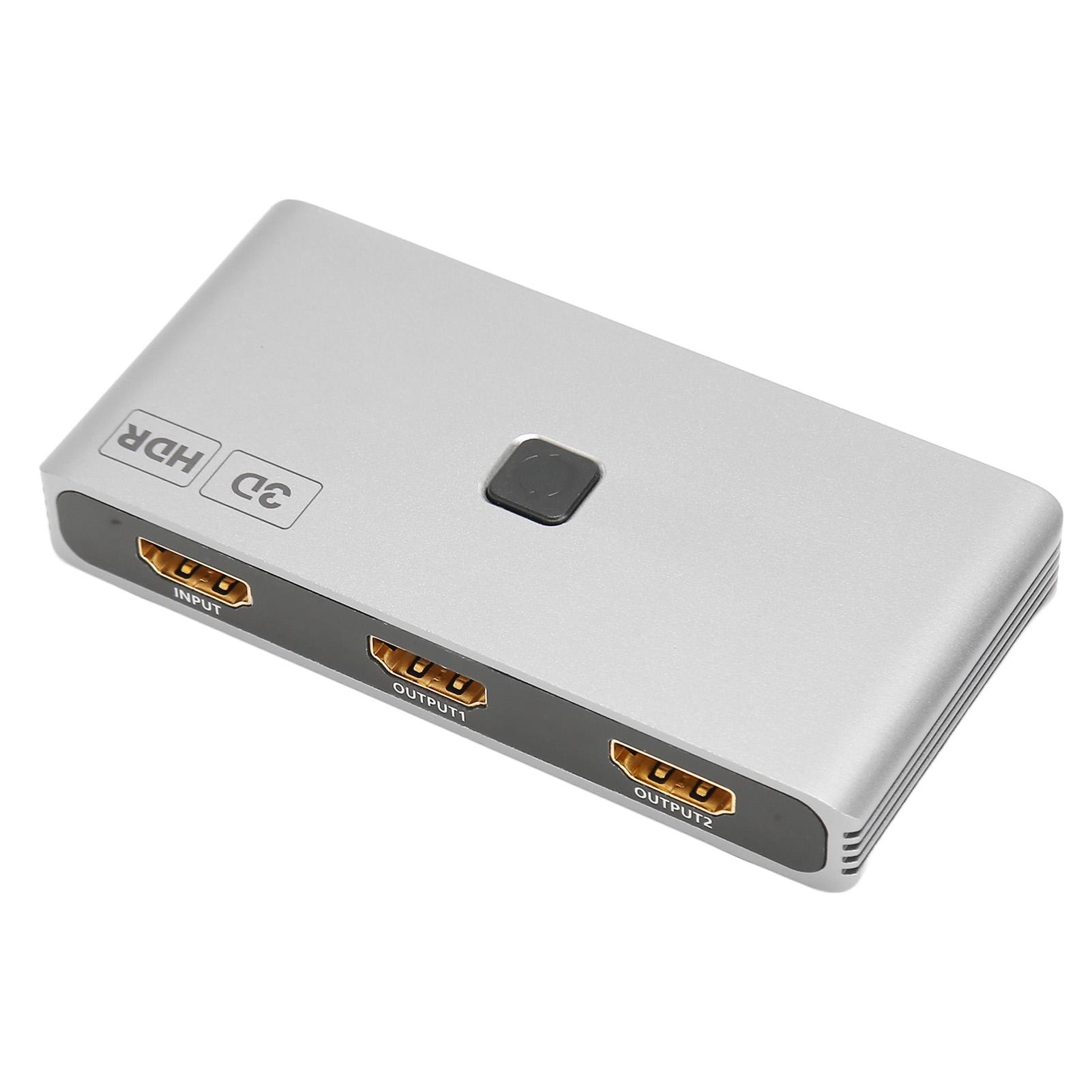 

Переключатель 4K HD 1 вход 2 выхода до 18 Гбит/с 4K 60 Гц 3D CEC HDCP2.2 Поддержка HD Мультимедийный переключатель для