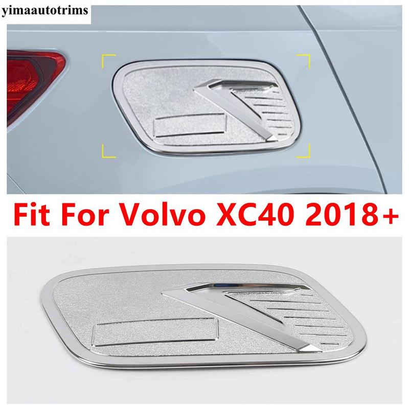 

Car Fuel Filler Tank Oil Cap Decoration Protection Cover Trim For Volvo XC40 2018 - 2025 ABS Chrome Accessories Exterior Refit