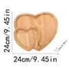 Wooden Serving Tray Heart Shaped Cheese Board Plate Dinner Plate Cake Plate Decorative Serving Platter Plate For Ware Plates