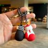 Simulation Small Boxing Gloves Keychain School Bag Pendant Desktop Ornaments Archaeological Blind Box Boxing Fan Supplies Small Accessories