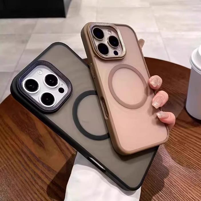 Frosted Magnetic Suction Suitable for Apple 16proMax Mobile Phone Case IPhone 15 Skin Translucent 14plus Protective Case