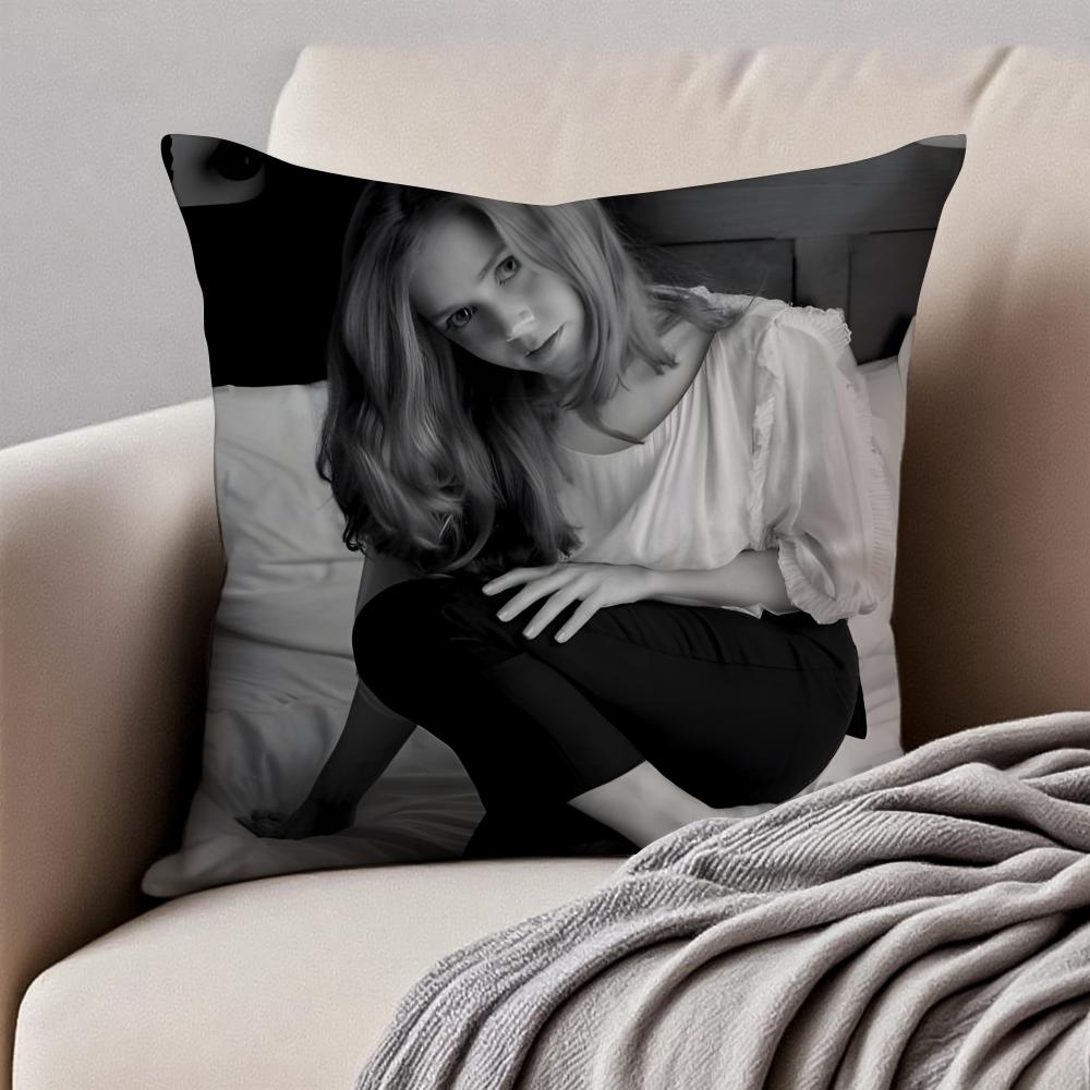 AAmy Adams Cushion Cover Pillowcase Antidustmite Invisible Zipper Short Plush Sofa Cushion