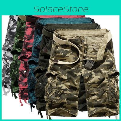 Høj Kvalitet Mænd Sports Camouflage Cargo Shorts Med Militært Kamp Design