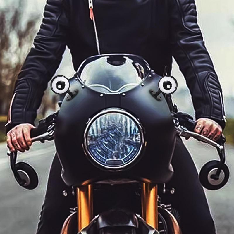 Funny Motorcycle Helmets Cute Decor Cartoon Cute Eyes Decoration For Electric Car Scooter Motorcycle Acsessories