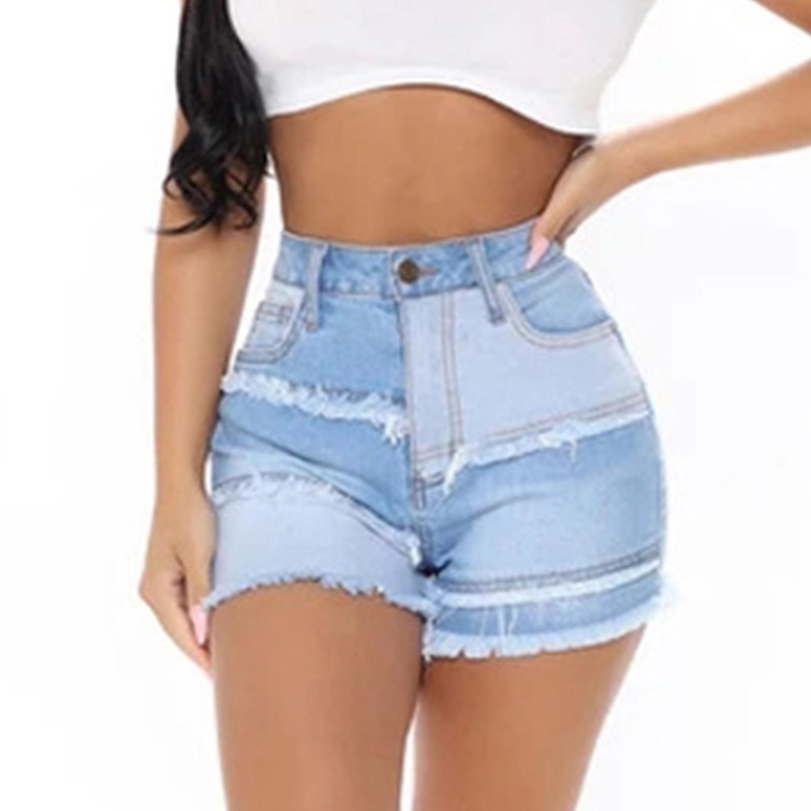 

Женские легкие шорты, повседневные модные шорты, сексуальные джинсовые шорты XL синий