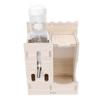 2 In 1 Hamster Water Bottle Holder, Composite Wooden Holder with Weighted Base for Small Pets, Fits Most Bottles and Feeders