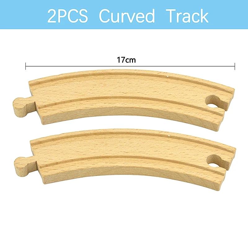 Educational Toy for Child New Kinds Wood Track Accessories Beech Wooden Train Track Railway Toys Fit Biro Wooden All Brand Track