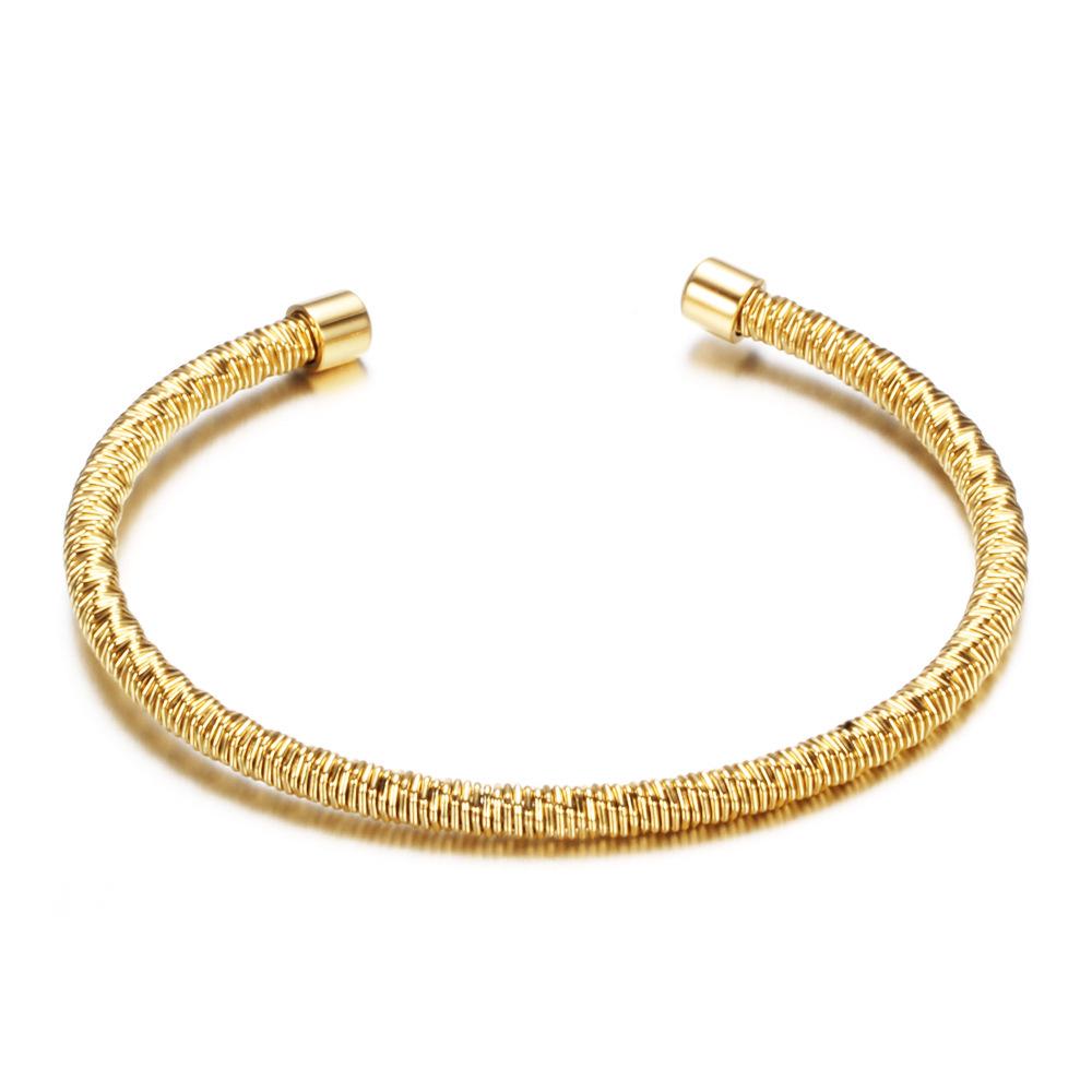 Personalisierte Retro Offene Manschettenarmband aus Edelstahl 4MM