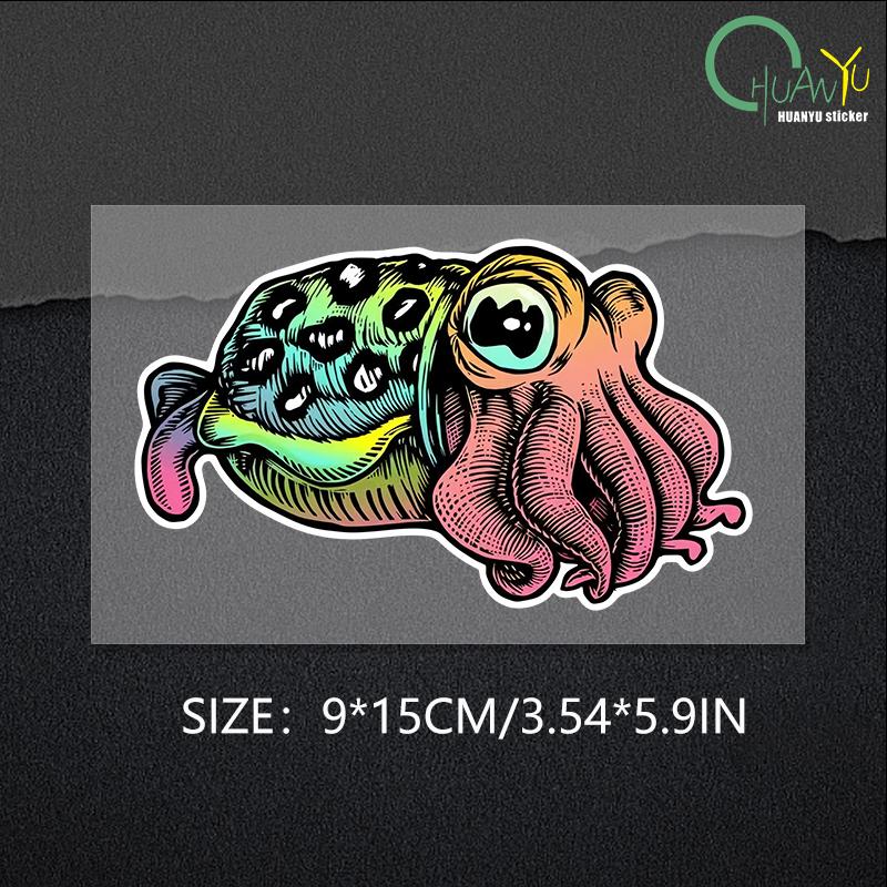 Self-Adhesive Decal CUTTLEFISH Car Sticker Waterproof Auto Decors on Bumper Rear Window Laptop