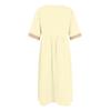 Women's Fashionable Casual Color Short Sleeved Lace V-Neck Waist Cinched Dress