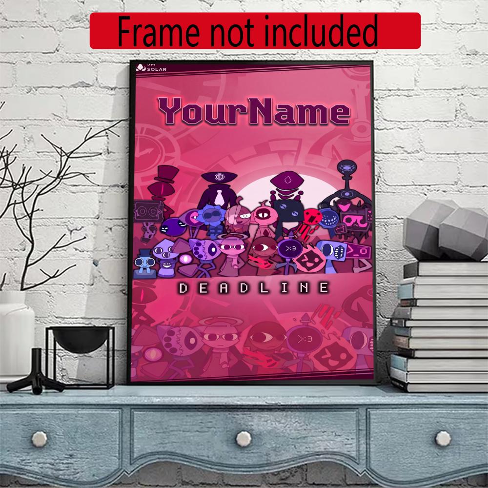 Incredibox Customize Your Name Diamond Painting Round Diamond Diy Frameless Holiday Artwork Suitable For Home Office Wall Decoration