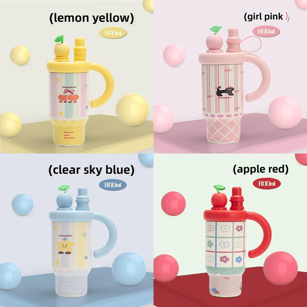 Double Wall Insulation Thermos With Handle And Tea Strainer For Daily Use