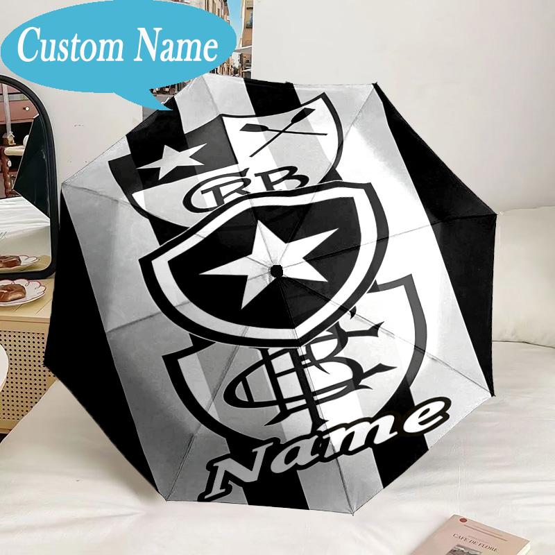 Custom Name Umbrella Botafogo Emblem Umbrella 8-Frame for Travel, Camping, Casual Lightweight Portable, Essential for Family Gifts