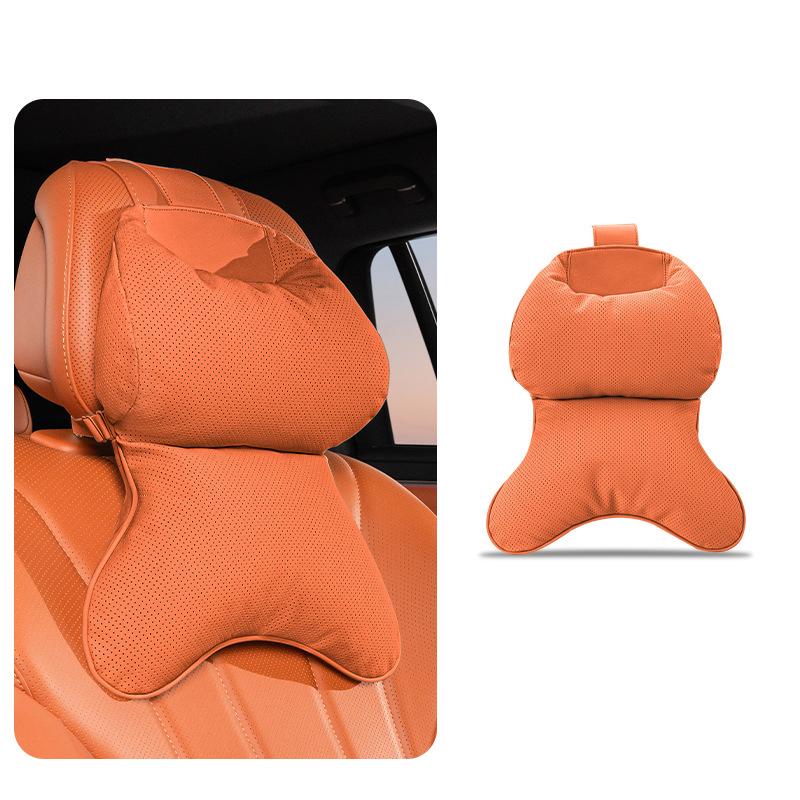 Car Neck & Back Support Pillow - Dual-Core Zero Pressure Support, Height Adjustable, Breathable Mesh, Universal Fit for All Cars